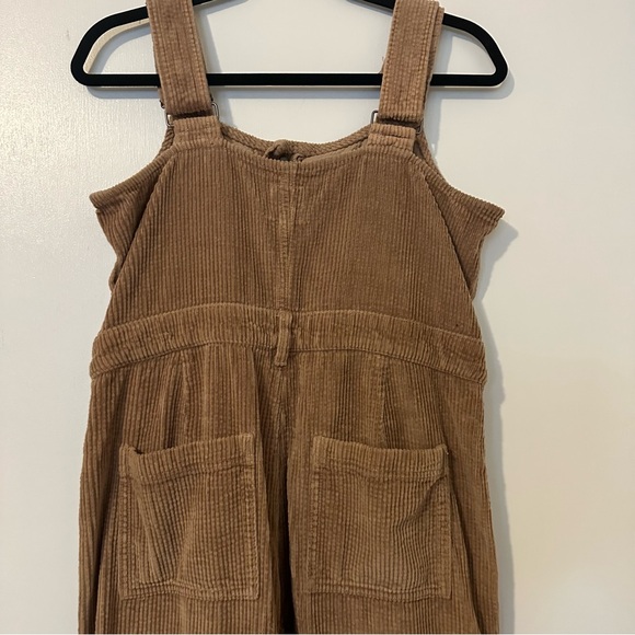 Aerie Corduroy Kick Flare Overall Womens Large Tan - Picture 9 of 12